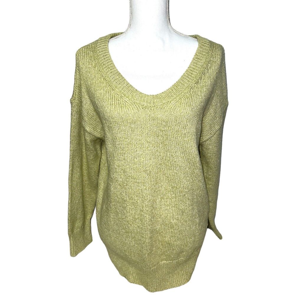 NWT Old Navy Voop Neck Oversized Tunic Sweater Women Size M Seagrass #720546